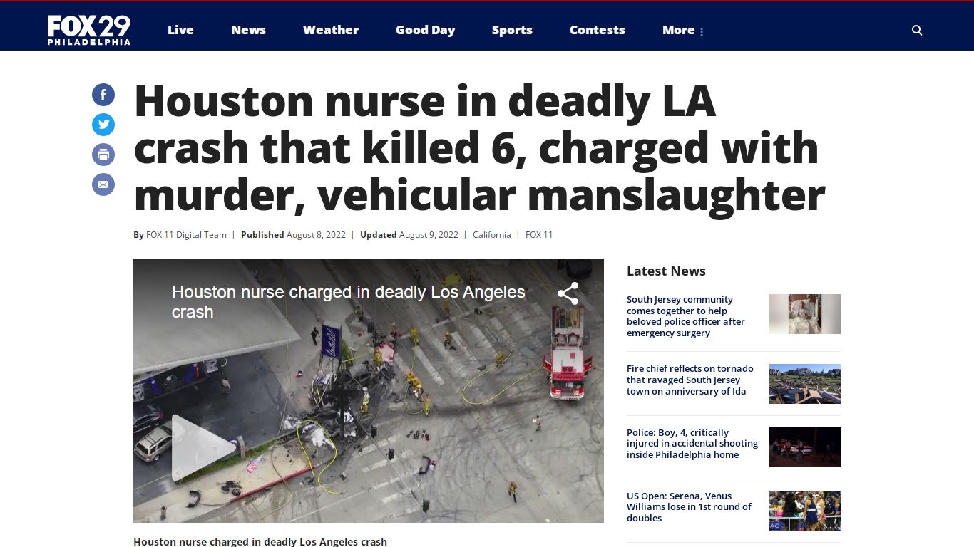 Houston nurse in deadly LA crash that killed 6, charged with murder ...
